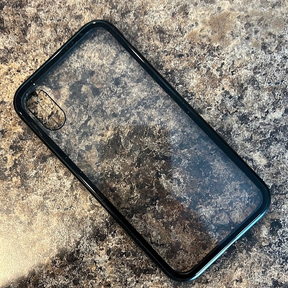 Magnetic Tempered Glass iPhone XS case